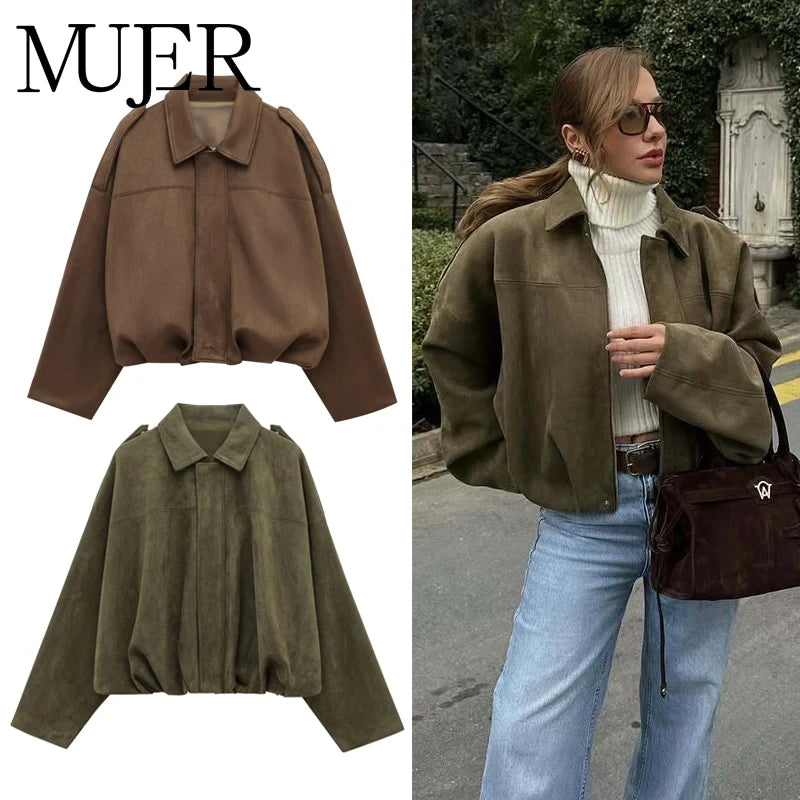 Chaqueta Bomber Oversize de Ante