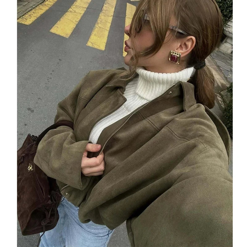 Chaqueta Bomber Oversize de Ante