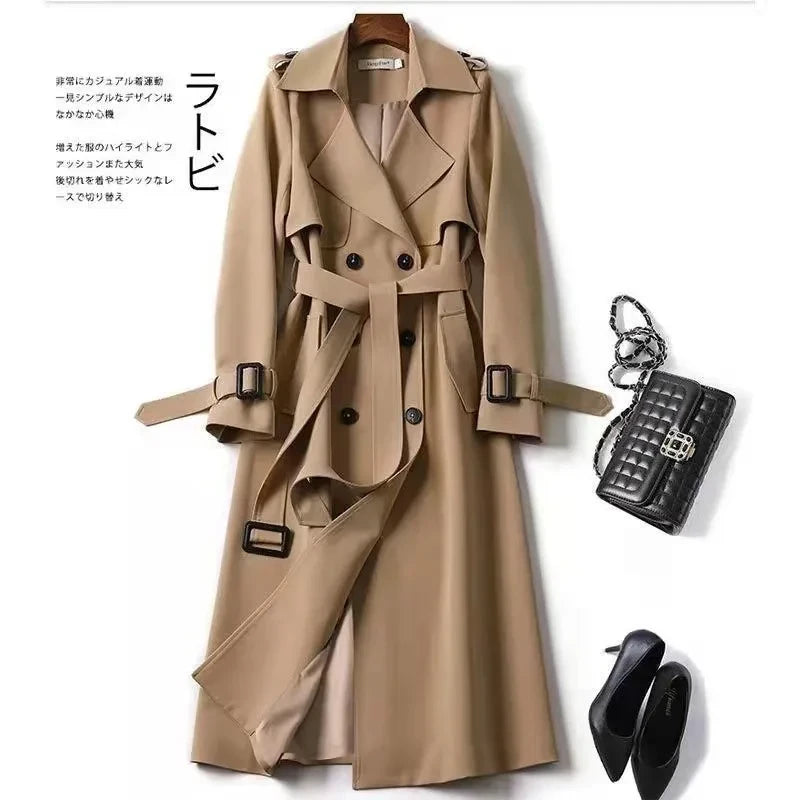 Gabardina Larga Estilo Británico