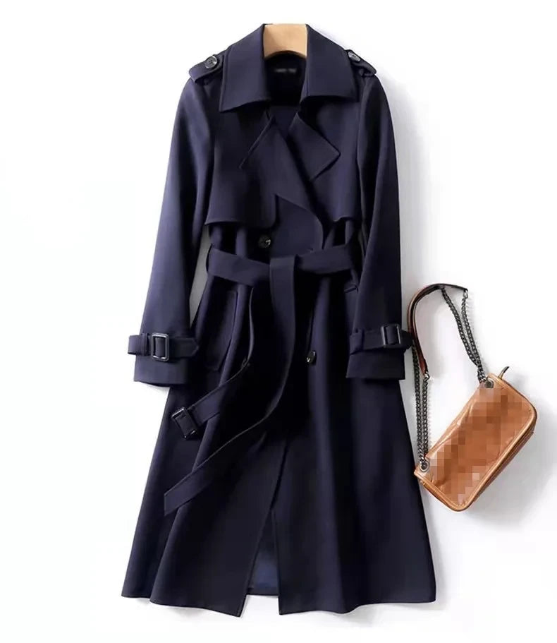 Gabardina Larga Estilo Británico
