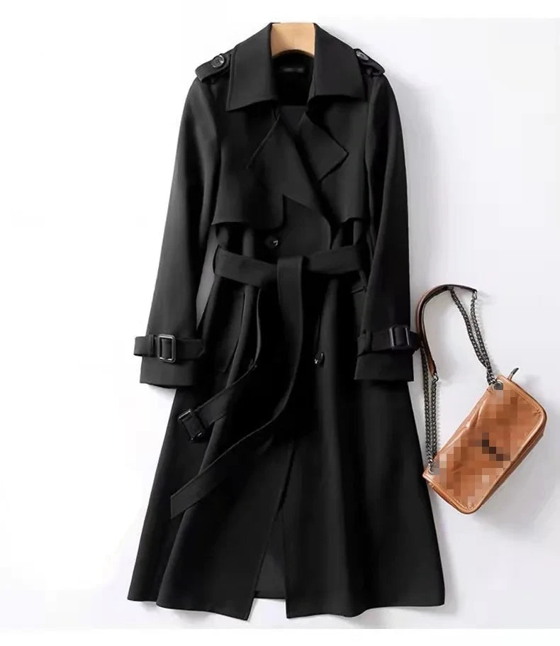 Gabardina Larga Estilo Británico