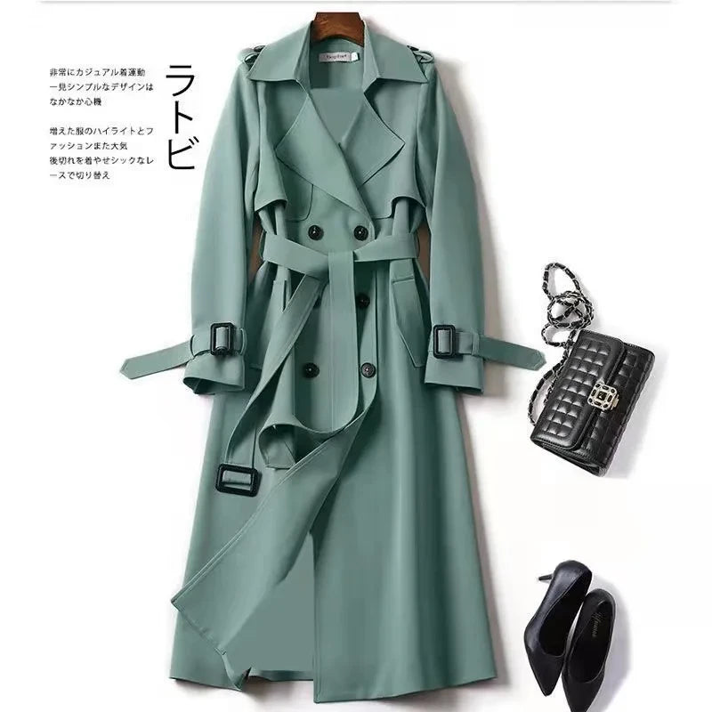 Gabardina Larga Estilo Británico