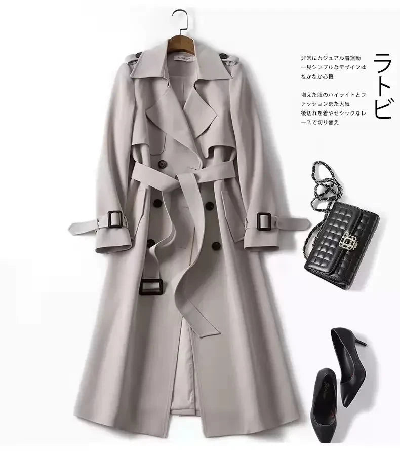 Gabardina Larga Estilo Británico