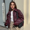 Chaqueta Corta de Cuero Sintético