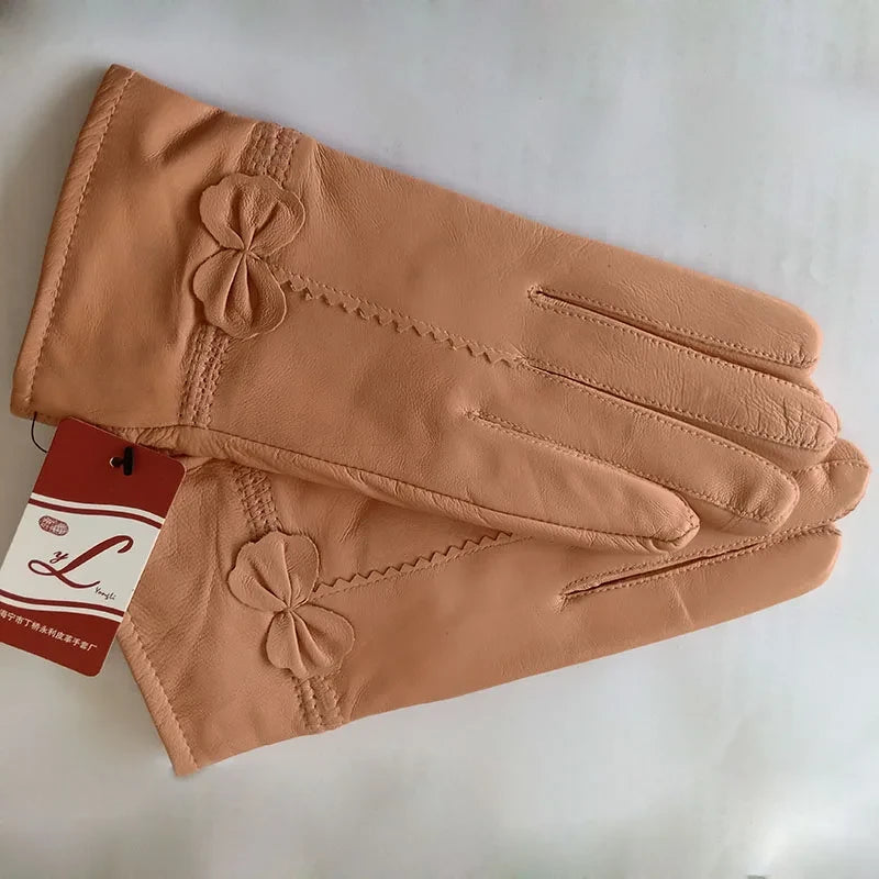 Guantes de Piel con Forro de Lana