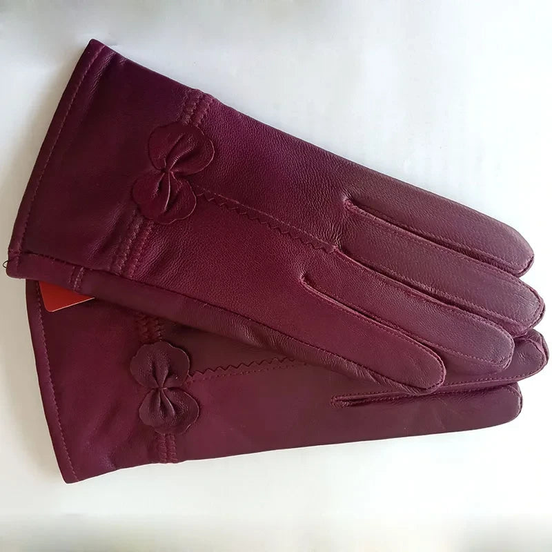 Guantes de Piel con Forro de Lana