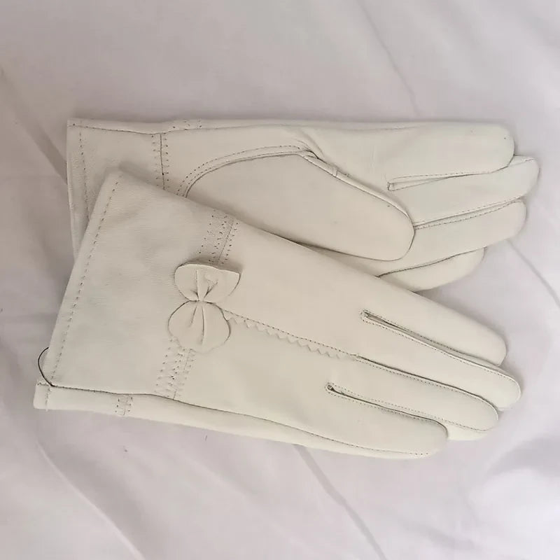 Guantes de Piel con Forro de Lana