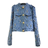 Chaqueta Vaqueras Estampada con Perlas