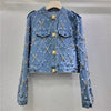 Chaqueta Vaqueras Estampada con Perlas