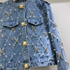 Chaqueta Vaqueras Estampada con Perlas