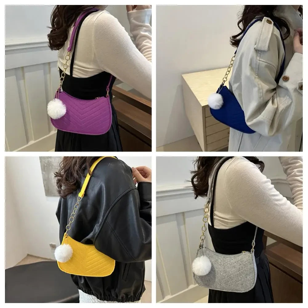 Bolso de Hombro de Fieltro Mini