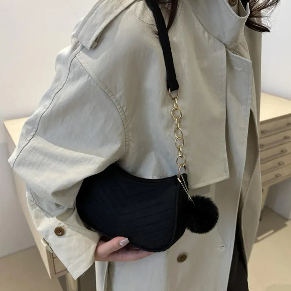 Bolso de Hombro de Fieltro Mini