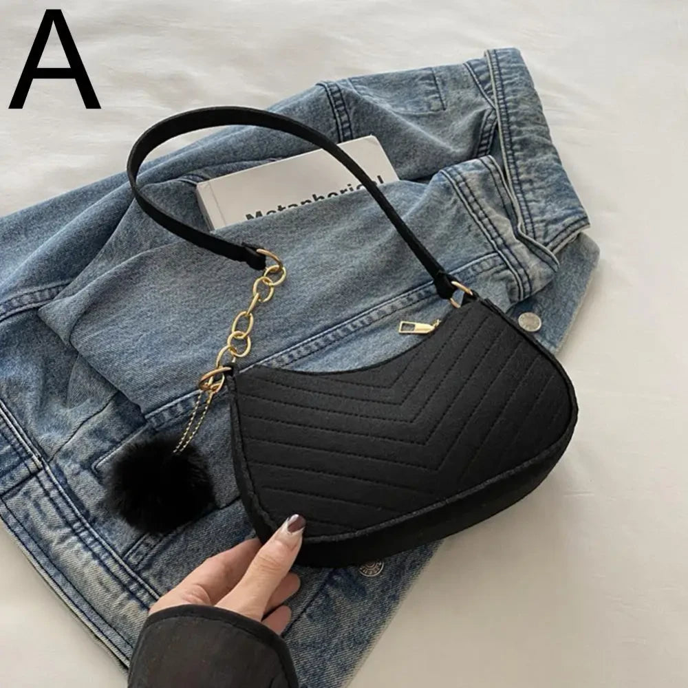 Bolso de Hombro de Fieltro Mini