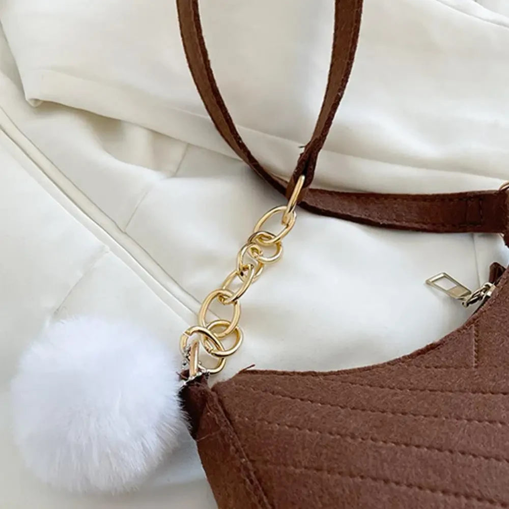 Bolso de Hombro de Fieltro Mini