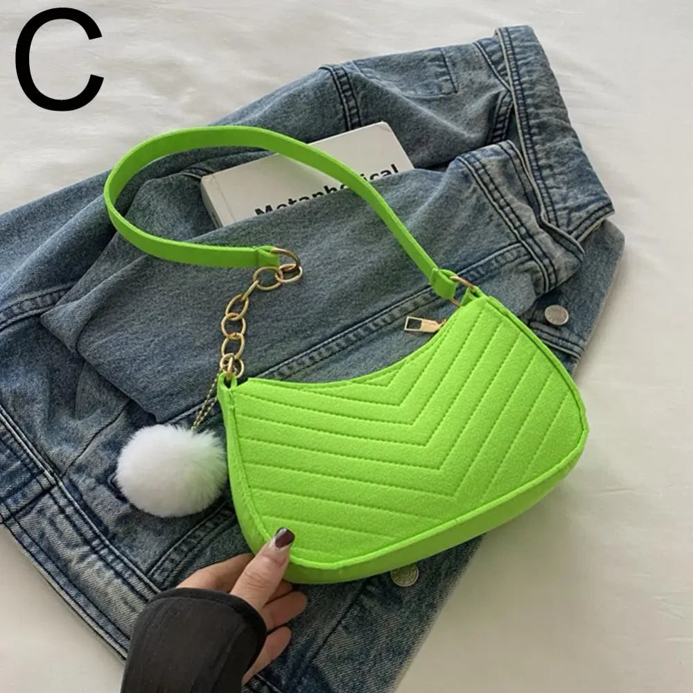 Bolso de Hombro de Fieltro Mini