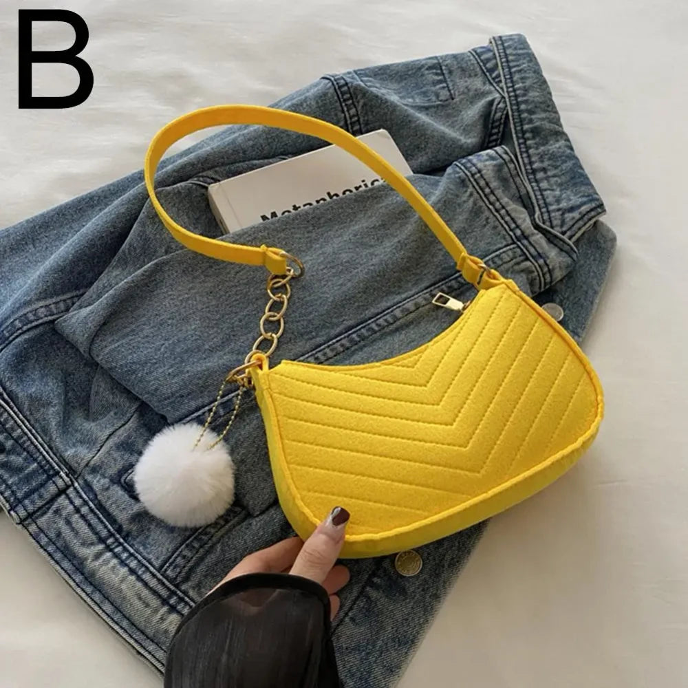 Bolso de Hombro de Fieltro Mini