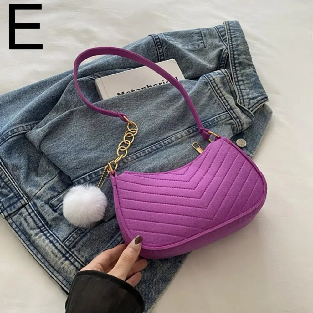 Bolso de Hombro de Fieltro Mini