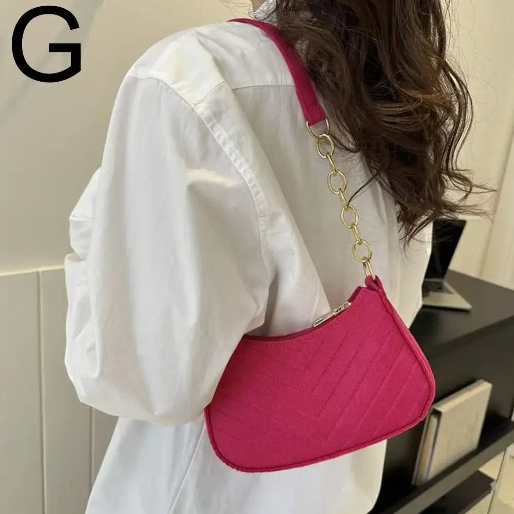 Bolso de Hombro de Fieltro Mini