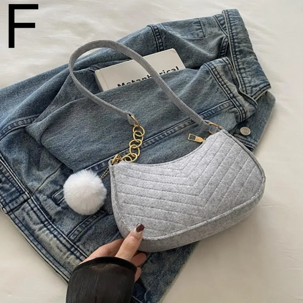 Bolso de Hombro de Fieltro Mini
