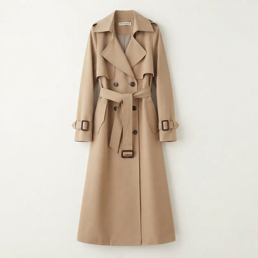 Gabardina Larga Estilo Británico