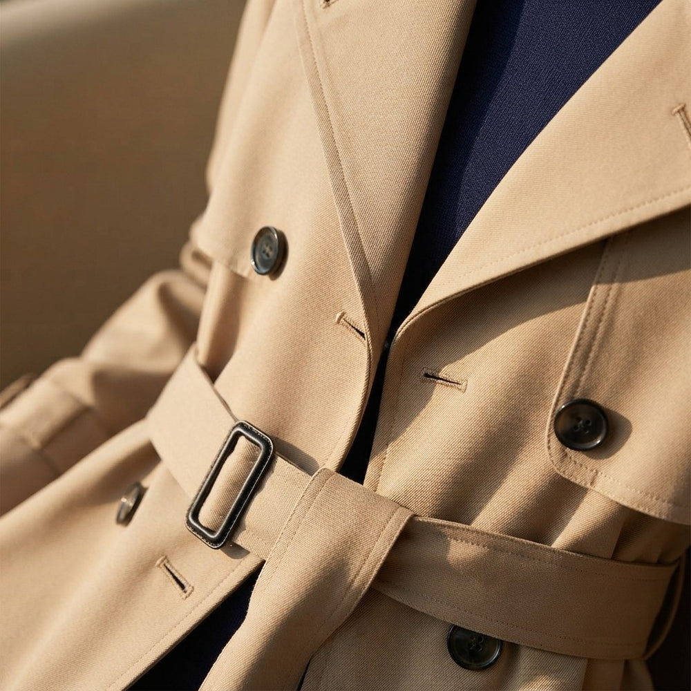 Gabardina Larga Estilo Británico