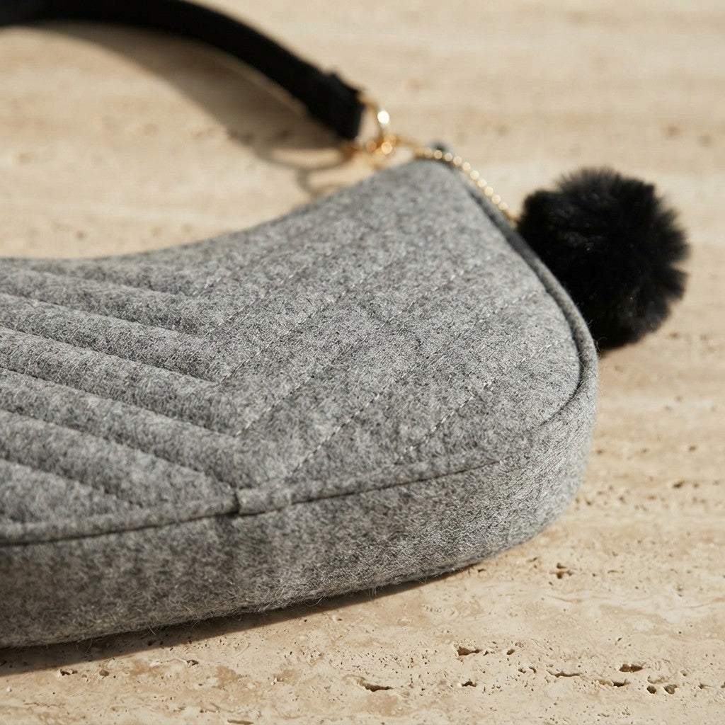 Bolso de Hombro de Fieltro Mini